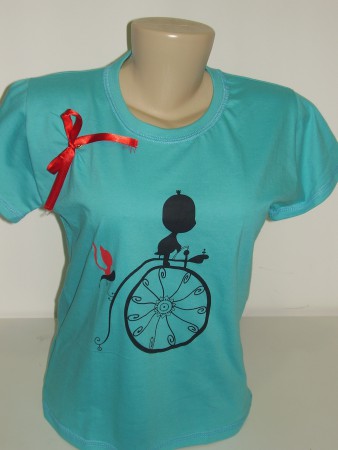 baby look bicicleta (azul) R$ 25,00