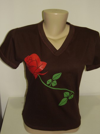 baby look rosa (marrom) R$ 25,00